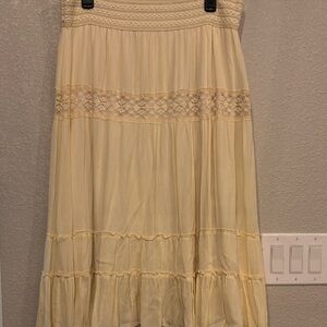 Reba Cream A-Line Skirt